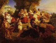 Franz Xaver Winterhalter Il Dolce Farniente France oil painting reproduction